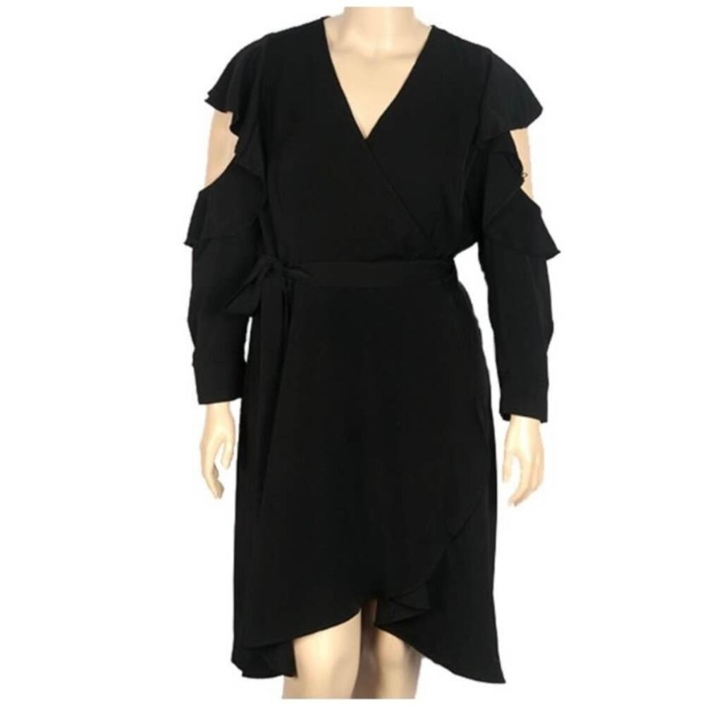 NWT Eloquii Black Wrap Dress